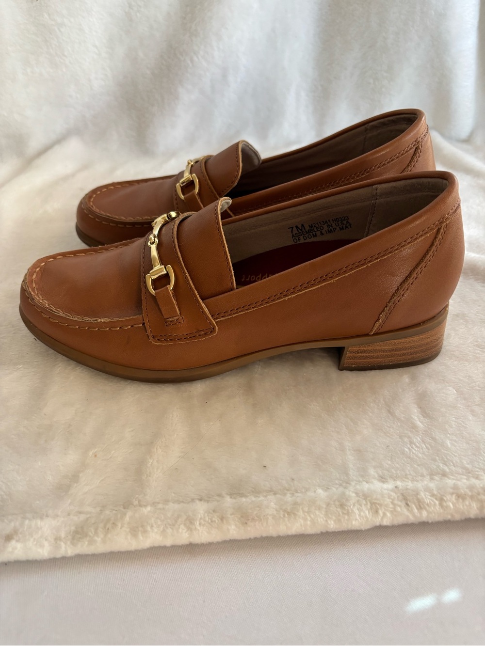 Munro Gryffin Bit Leather Loafer Tan Size 7M